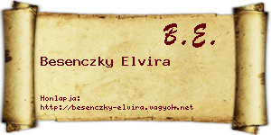 Besenczky Elvira névjegykártya